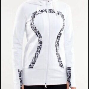Lululemon Stride Jacket *BrushedWhite / White Black Glacier Lace Size 6